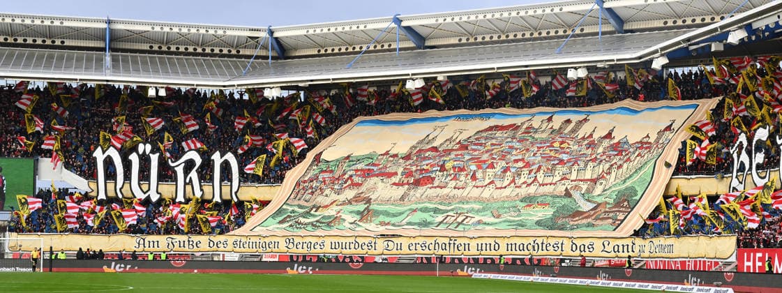 07 12 2025 Soccer Season 2025 2026 2 Soccer Bundesliga 15 Matchday 1 FC Nürnberg FCN Club SpVgg Greuther Fürth Kleeblatt Derby Frankenderby Sportfoto Zink xwoxzix DFL regulations prohibit any use of photographs as image sequences and or quasi video only for editorial use Choreo Choreografie Clubfans Fans Fanblock
