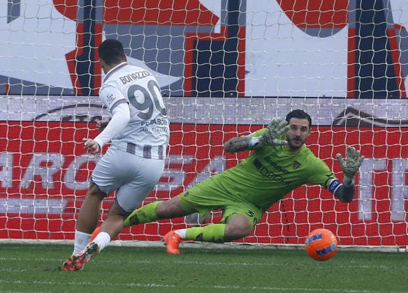 Cremonese Federico Bonazzoli goal 1-0 during the Serie A soccer match between Cremonese and Lecce at the Giovanni Zini in Cremona, north west Italy - Domenica, 7 Dicembre 2025. - Soccer .  Copyright: xAlbertoxMariani LaPressex