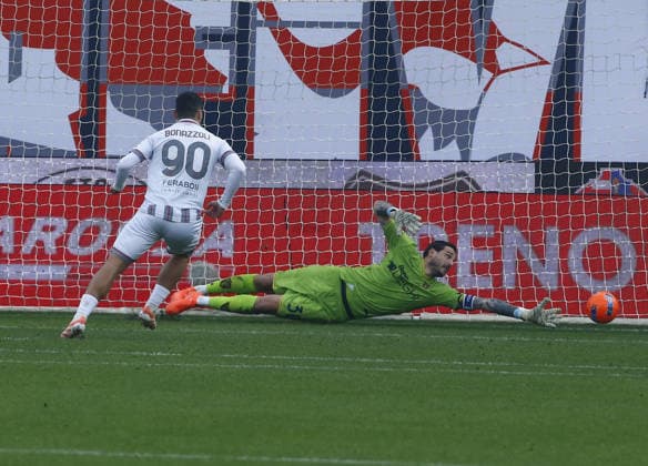 Cremonese Federico Bonazzoli goal 1-0 during the Serie A soccer match between Cremonese and Lecce at the Giovanni Zini in Cremona, north west Italy - Domenica, 7 Dicembre 2025. - Soccer .  Copyright: xAlbertoxMariani LaPressex
