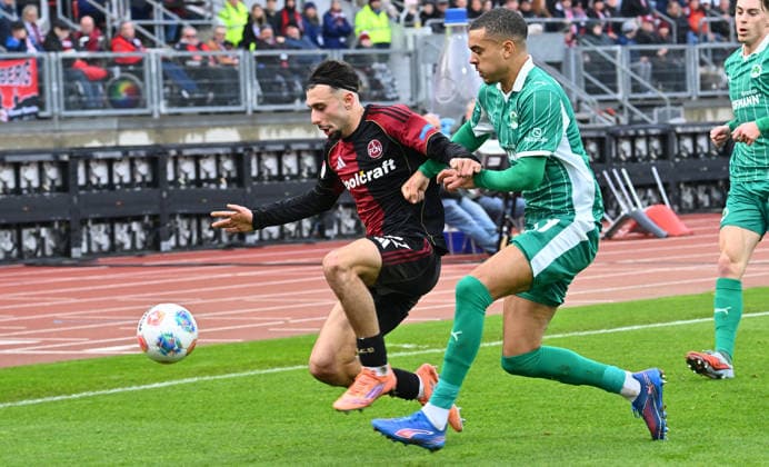 07 12 2025 Soccer Season 2025 2026 2 Soccer Bundesliga 15 Matchday 1 FC Nürnberg FCN Club SpVgg Greuther Fürth Kleeblatt Derby Frankenderby Sportfoto Zink xwoxzix DFL regulations prohibit any use of photographs as image sequences and or quasi video only for editorial use Berkay Yilmaz 21, 1 FC Nürnberg FCN Maximilian Solomon Dietz 33, SpVgg Greuther Fürth