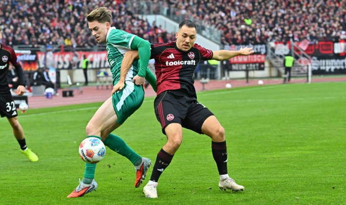 07 12 2025 Soccer Season 2025 2026 2 Soccer Bundesliga 15 Matchday 1 FC Nürnberg FCN Club SpVgg Greuther Fürth Kleeblatt Derby Frankenderby Sportfoto Zink xwoxzix DFL regulations prohibit any use of photographs as image sequences and or quasi video only for editorial use Gian Luca Gian Luca Itter 27, SpVgg Greuther Fürth Julian Justvan 10, 1 FC Nürnberg FCN