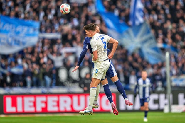 Tobias Mueller 1 FC Magdeburg, 05 , Header, GER, Hertha BSC vs ,1 FC Magdeburg, 2 Bundesliga, Season 2025 2026, 15 Matchday, 07 12 2025 DFL REGULATIONS PROHIBIT ANY USE OF PHOTOGRAPHS AS IMAGE SEQUENCES AND OR QUASI VIDEO GER, Hertha BSC vs ,1 FC Magdeburg, 2 Bundesliga, Season 2025 2026, 15 Matchday, 07 12 2025 Berlin Copyright: xClaudiusxRauch,xEibner-Pressefotox xClaudiusxRauchx EP_CRH