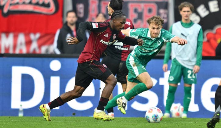 07 12 2025 Soccer Season 2025 2026 2 Soccer Bundesliga 15 Matchday 1 FC Nürnberg FCN Club SpVgg Greuther Fürth Kleeblatt Derby Frankenderby Sportfoto Zink xwoxzix DFL regulations prohibit any use of photographs as image sequences and or quasi video only for editorial use Mohamed Ali Zoma 23, 1 FC Nürnberg FCN Jannik Dehm 23, SpVgg Greuther Fürth