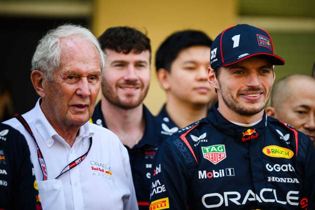 F1 Grand Prix of Abu Dhabi Helmut Marko and Max Verstappen of Oracle Red Bull Racing are on Yas Island, Abu Dhabi, on December 7, 2025, during race day. Abu Dhabi Abu Dhabi Kuwait  Copyright: xAhmadxAlShehabx originalFilename:alshehab-formula1251207_npDpg.jpg