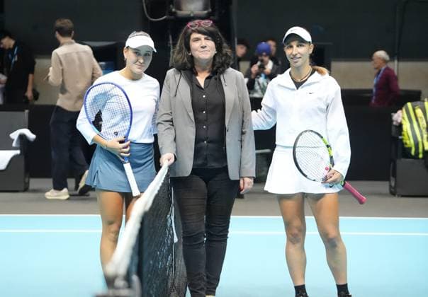 TENNIS - OPÃ‹N ANGERS WOMEN Le 07 12 2025 Laurent Lairys MAXPPP - Tamara Korpatsch of Germany and Kamilla Rakhimova lors de l Open d Angers Finale Femmes 2025, le 7 dÃ cembre 2025 Ã TrÃ laze, France - Photo : Laurent Lairys Trelaze France  Copyright: xMAXPPPxLaurentxLairysx LLR202512070465 LLR202512070465