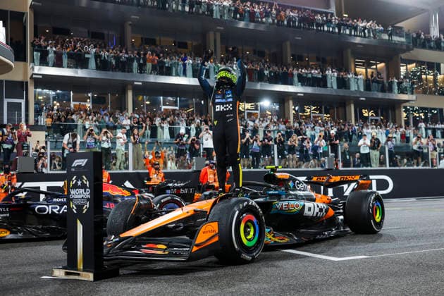 F1 - ABU DHABI GRAND PRIX 2025 NORRIS Lando (gbr), McLaren F1 Team MCL39, portrait during the 2025 Formula 1 Abu Dhabi Grand Prix, 24th round of the 2025 FIA Formula One World Championship, WM, Weltmeisterschaft from December 05 to 07, 2025 on the Yas Marina Circuit, in Abu Dhabi, United Arab Emirates - Abu DhabiUnited Arab Emirates  Copyright: xANTONINxVINCENTx