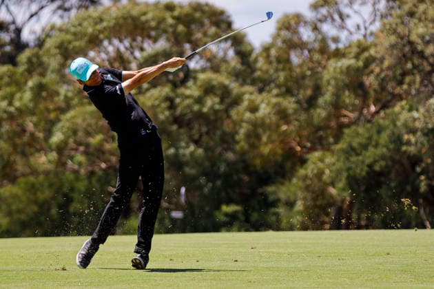 December 7, 2025, Melbourne, Australia: Carlos Ortiz of Mexico plays a shot on the hole in round four of the Australian Open Golf tournament. The 2025 Australian Open concluded with Denmark™s Rasmus Neergaard-Petersen securing the championship at 15-under after a tense final round at The Australian Golf Club. The tournament delivers a dramatic finish, with top international contenders pushing the leaderboard to the final holes. Large crowds gathered across the course as fans watch one of Australia™s premier golf events come to a close for the year. Melbourne Australia - ZUMAs197 20251207_aaa_s197_078 Copyright: xYexMyoxKhantx