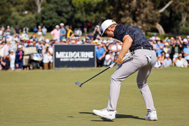 December 7, 2025, Melbourne, Australia: Rasmus Neergaard-Petersen of Denmark reacts after winning the Australian Open Golf tournament. The 2025 Australian Open concluded with Denmark™s Rasmus Neergaard-Petersen securing the championship at 15-under after a tense final round at The Australian Golf Club. The tournament delivers a dramatic finish, with top international contenders pushing the leaderboard to the final holes. Large crowds gathered across the course as fans watch one of Australia™s premier golf events come to a close for the year. Melbourne Australia - ZUMAs197 20251207_aaa_s197_105 Copyright: xYexMyoxKhantx