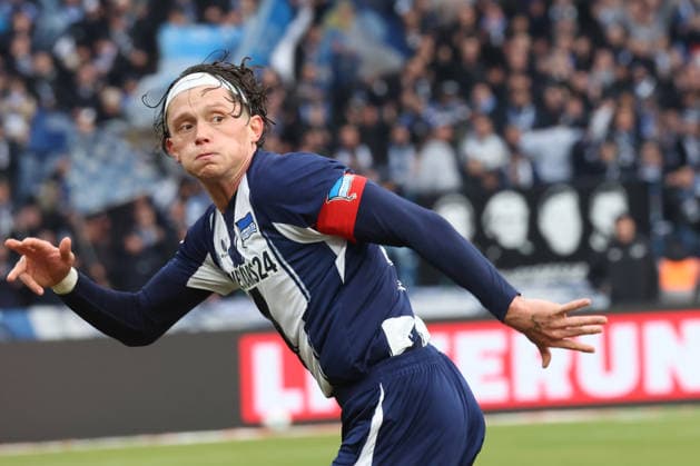 DEU, DFL, 2 FBL, Hertha BSC vs 1 FC Magdeburg, 07 12 2025, Berliner Olympiastadion, Berlin, DEU, DFL, 2 FBL, Hertha BSC vs 1 FC Magdeburg, im Bild Fabian Reese Hertha BSC Berlin 11 DFL regulations prohibit any use of Photographs as image sequences and or quasi video nordphotoxGmbHx xEngler nph00076