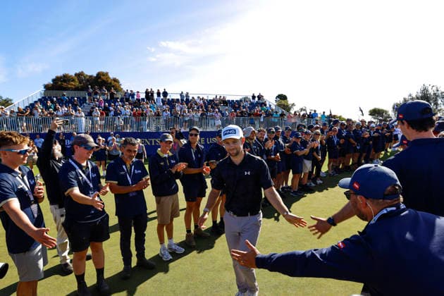 December 7, 2025, Melbourne, Australia: Rasmus Neergaard-Petersen of Denmark walks toward the Australian Open Golf trophy. The 2025 Australian Open concluded with Denmark™s Rasmus Neergaard-Petersen securing the championship at 15-under after a tense final round at The Australian Golf Club. The tournament delivers a dramatic finish, with top international contenders pushing the leaderboard to the final holes. Large crowds gathered across the course as fans watch one of Australia™s premier golf events come to a close for the year. Melbourne Australia - ZUMAs197 20251207_aaa_s197_112 Copyright: xYexMyoxKhantx