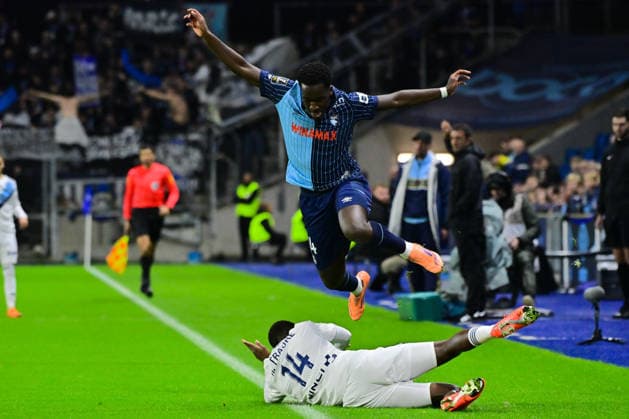 FOOTBALL : Le Havre vs PFC - Ligue 1 - 07 12 2025 Hamari Traore ( 14 - PFC ) and Rassoul Ndiaye ( 14 - Le Havre ) during the Ligue 1 match between Havre AC and Paris FC at Stade Oceane on December 7, 2025 in Le Havre, France. ( Photo by Federico Pestellini PsnewZ ) - Le HavreFrance  Copyright: xFedericoxPestellinix