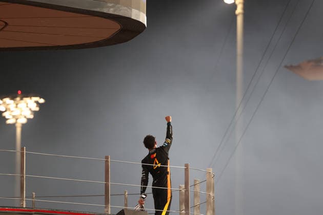 07 12 2025, Yas Marina Circuit, Abu Dhabi, Formula 1 Etihad Airways Abu Dhabi Grand Prix 2025 , in the picture The new Formula 1 World Champion 2025, Lando Norris GBR , McLaren F1 Team Photo by Alessandro Martellotta Hasan Bratic DeFodi Images