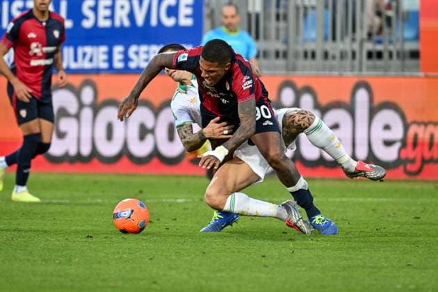 Michael Folorunsho of Cagliari Calcio during Cagliari Calcio vs AS Roma, Italian soccer Serie A match in Cagliari, Italy, December 07 2025  Copyright: xLuigixCanu IPAxSportx xipa-agency.netx xx IPA_68880073 IPA_Agency_IPA68880073