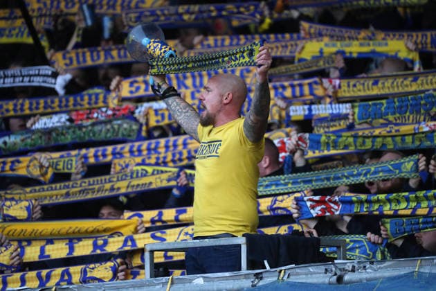 Braunschweig vs Kiel, 2 BL Braunschweig, 07 12 2025, FOOTBALL Eintracht Braunschweig vs Holstein Kiel, 2 BL, Season 2025 26 Eintracht Braunschweig Fankurve Braunschweig