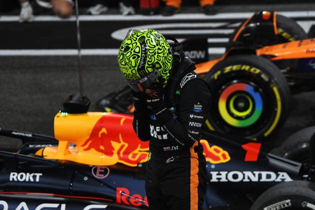 07 12 2025, xrarjax, Motorsport FIA Formula 1, Grand Prix of Abu Dhabi v l jubilation, joy about winning the world championship with Lando Norris McLaren starting number 04 FIA REGULATIONS PROHIBIT ANY USE OF PHOTOGRAPHS as IMAGE SEQUENCES and or QUASI VIDEO Abu Dhabi
