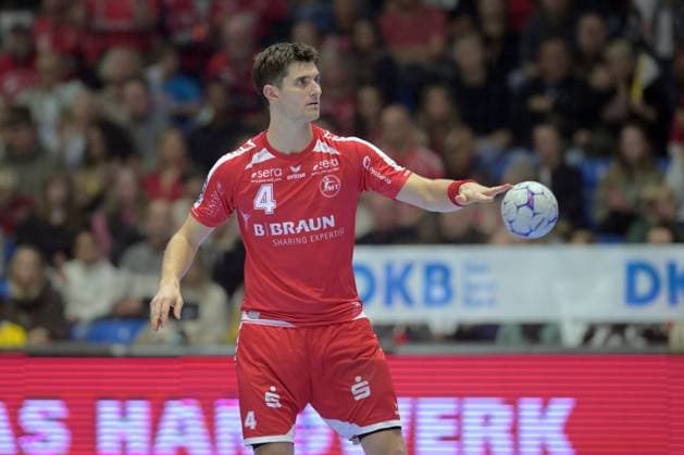 Nikolaj Enderleit MT Melsungen 4 , GER, MT Melsungen HSG Wetzlar, Handball, 1 Bundesliga, 15 Matchday, Season 2025 2026, 07 12 2025, GER, MT Melsungen HSG Wetzlar, Handball, 1 Bundesliga, 15 Matchday, Season 2025 2026, 07 12 2025 Kassel Copyright: xEibner-Pressefotox xRolandxSippelx EP_RSL