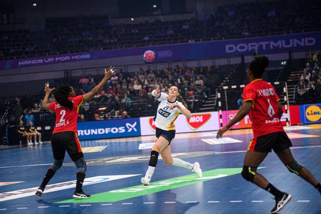 DORTMUND, GERMANY - 7 DECEMBER, 2025: Thorleifsdottir Kristin - Women s Handball World Championship, WM, Weltmeisterschaft 2025 Angola vs Sweden at Westfallenhalle.  Copyright: xVitaliixKliuievx