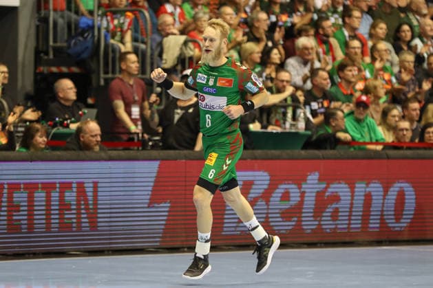 07.12.2025, xgox, Handball - Daikin HBL SC Magdeburg - FRISCH AUF! Göppingen emspor, v.l. Matthias Musche (Magdeburg, 6) Jubel, Torjubel, jubelt ueber das Tor, celebrate the goal, celebration Magdeburg