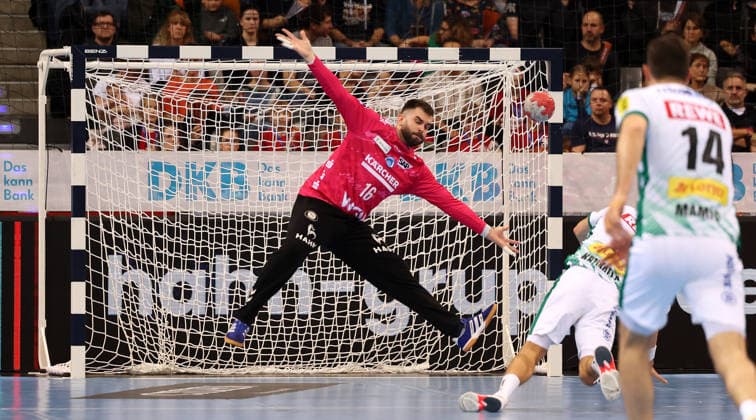 BAU 07 12 2025 Stuttgart Handball TVB Stuttgart vs SC DHfK Leipzig, Milöjan Vujovic TVB
