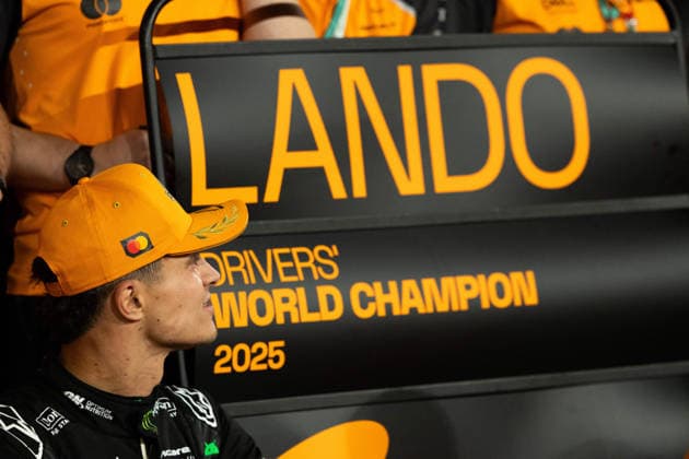December 7, 2025, Abu Dhabi, Abu Dhabi, United Arab Emirates: 4 LANDO NORRIS (GBR, McLaren Racing F1 Team) celebrating in the pitlane with the whole McLaren Team after winning the Drivers Championship on Sunday at the Formula 1 Etihad Airways Abu Dhabi Prix 2025 at the Yas Marina Circuit in Abu Dhabi, United Arab Emirates Abu Dhabi United Arab Emirates - ZUMAr193 20251207_zsp_r193_098 Copyright: xSaraxRuffonix