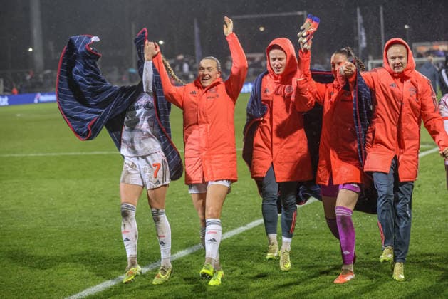 GER, Frankfurt, Eintracht Frankfurt vs FC Bayern Munich, Google Pixel Bundesliga, football, DFB, season 2025 2026, Stadion am Brentanobad, 12 matchday in picture 5 0 win FC Bayern Munich women after goals against Eintracht Frankfurt, joy and emotions DFB DFL REGULATIONS PROHIBIT ANY USE OF PHOTOGRAPHS AS IMAGE SEQUENCES AND OR QUASI VIDEO, 07 12 2026 Copyright: HMBxMedia HendrikxHamelau