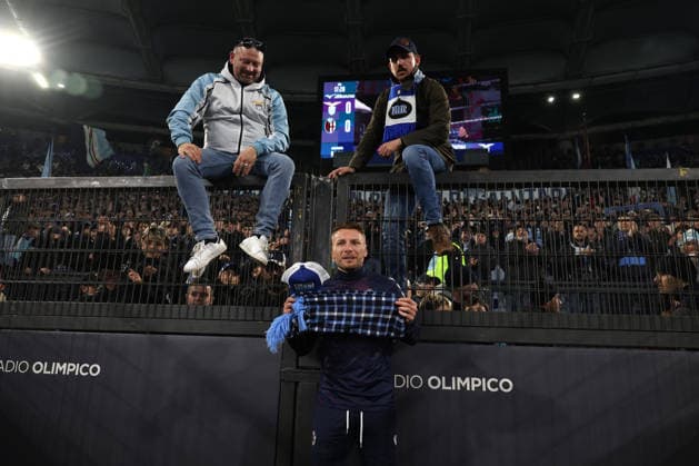 CALCIO - Serie A - SS Lazio vs Bologna FC Rome, Italy - December 7, 2025: An emotional Ciro Immobile greets the Lazio fans before the the Serie A Enilive 2025-2026 football match between SS Lazio vs Bologna FC 1909 at Olympic Stadium. Rome Italy  Copyright: xIPAxSport ABACAx