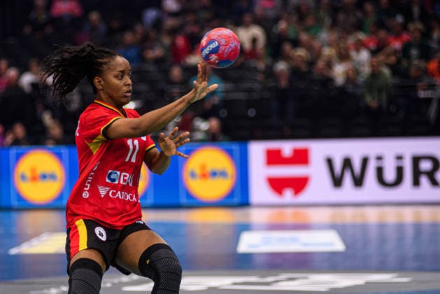 DORTMUND, GERMANY - 7 DECEMBER, 2025: Quizelete Marilia Jacinta Jose - Women s Handball World Championship, WM, Weltmeisterschaft 2025 Angola vs Sweden at Westfallenhalle.  Copyright: xVitaliixKliuievx