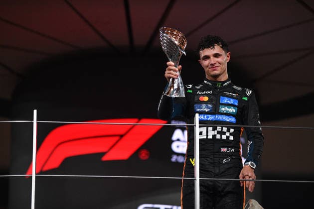 McLaren driver Lando Norris became the world champion 2025 in Yas marina International Circuit during Abu Dhabi Grand Prix in Abu Dhabi, UAE on 7th Dec, 2025  Copyright: xRanjithxKumar IPAxSportx xipa-agency.netx xx IPA_68888293 IPA_Agency_IPA68888293