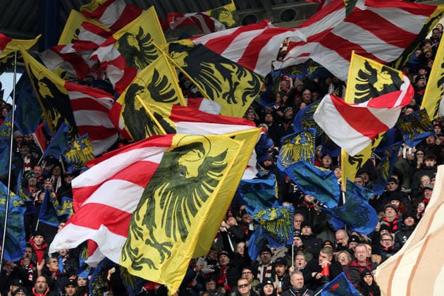 07 12 2025 Soccer Season 2025 2026 2 Soccer Bundesliga 15 Matchday 1 FC Nürnberg FCN Club SpVgg Greuther Fürth Kleeblatt Derby Frankenderby Sportfoto Zink DaMa xdaxmax DFL regulations prohibit any use of photographs as image sequences and or quasi video only for editorial use Symbolbild Symbol photo Feature Impression Choreography of Clubfan Clubfans FCN Fans Fans before the start of the match