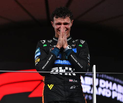 McLaren driver Lando Norris became the world champion 2025 in Yas marina International Circuit during Abu Dhabi Grand Prix in Abu Dhabi, UAE on 7th Dec, 2025  Copyright: xRanjithxKumar IPAxSportx xipa-agency.netx xx IPA_68888618 IPA_Agency_IPA68888618