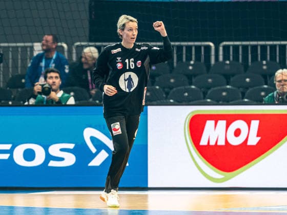 Katrine Lunde Norway, 16 clenches her fist, Norway vs Brazil, Handball, World Championship, Women, Season 2025 2026, 07 12 2025, Norway vs Brazil, Handball, World Championship, Women, Season 2025 2026, 07 12 2025 Dortmund Copyright: xEibner-Pressefoto MichaelxSchmidx EP_MST