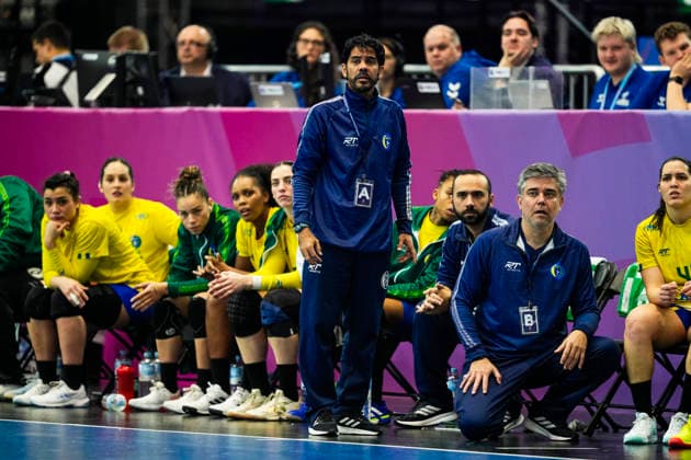 Women s Handball World Championship 2025 Norway Brazil Dortmund, Germany 20251207 Brazil s team during the intermediate round of the Women s Handball World Championship between Norway and Brazil in the SWT Arena Photo Beate Oma Dahle NTB Dortmund Germany EDITORIAL USE ONLY RESTRICTED USE FOR BETTING COMPANIES  Copyright: xBeatexOmaxDahlex xNTBx