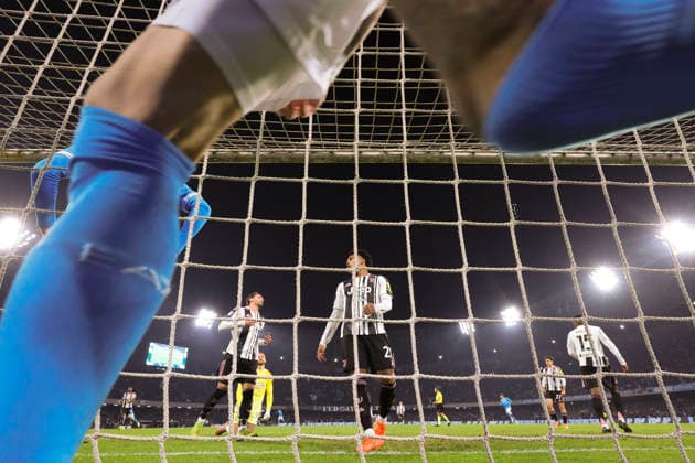 Napoli™s Rasmus Hojlund goal 1-0 during the Serie A soccer match between Napoli and Juventus at the Diego Armando Maradona Stadium in Naples, southern italy - Saturday , December 07 , 2025. - Soccer .  Copyright: xAlessandroxGarofalo LaPressex