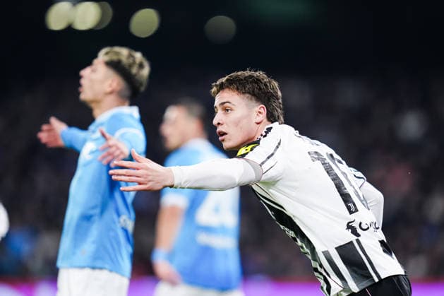 SSC Napoli v Juventus FC - Serie A Enilive Kenan Yildiz of Juventus FC celebrates after scoring first goal during the serie Serie A Enilive match between SSC Napoli and Juventus FC at Stadio Diego Armando Maradona on December 7, 2025 in Naples, Italy Naples Stadio Diego Armando Maradona Naples Italy Copyright: xGiuseppexMaffiax 251207_SerieA_Napoli-Juventus_03553