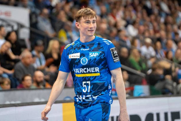 Handball I Men I Season 2025 2026 I Bundesliga I 15 Matchday I TVB Stuttgart SC DHfK Leipzig I 07 12 2025 Jakob Nigg 57, TVB Stuttgart Stuttgart Porsche Arena Baden Württemberg Germany Copyright: xLobeca MaxxPetershansx