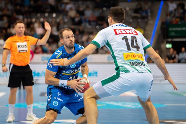 Handball I Men I Season 2025 2026 I Bundesliga I 15 Matchday I TVB Stuttgart SC DHfK Leipzig I 07 12 2025 Kai Häfner 34, TVB Stuttgart Stuttgart Porsche Arena Baden Württemberg Germany Copyright: xLobeca MaxxPetershansx