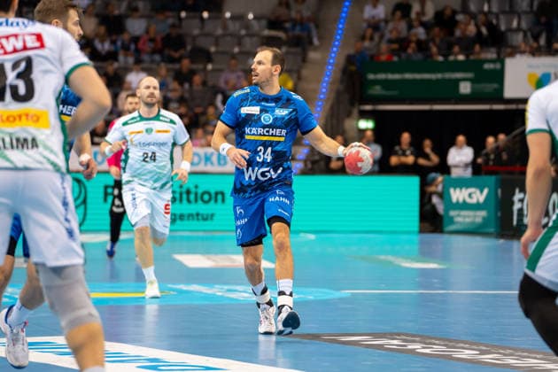 Handball I Men I Season 2025 2026 I Bundesliga I 15 Matchday I TVB Stuttgart SC DHfK Leipzig I 07 12 2025 Kai Häfner 34, TVB Stuttgart Stuttgart Porsche Arena Baden Württemberg Germany Copyright: xLobeca MaxxPetershansx