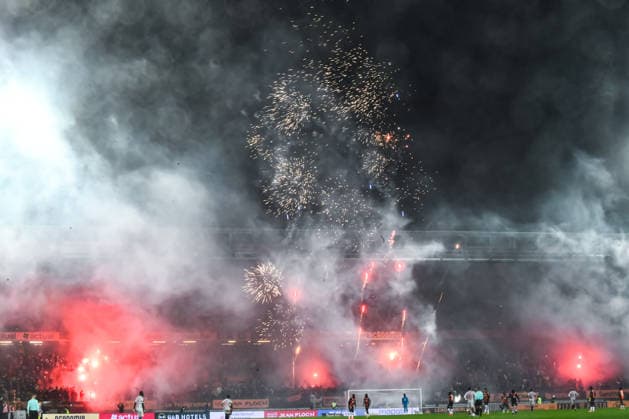 FOOTBALL : FC Lorient vs Olympique Lyonnais - Ligue 1 - JournÃ e 15 - 07 12 2025 Supporters du FC Lorient - Ambiance LorientFrance  Copyright: xBaptistexAutissierx
