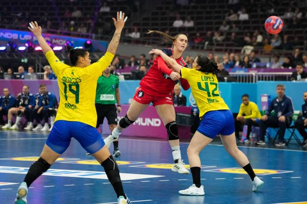 Women s Handball World Championship, WM, Weltmeisterschaft 2025: Norway - Brazil Dortmund, Germany 20251207. Norway s Thale Rushfeldt Deila during the intermediate round of the Women s Handball World Championship between Norway and Brazil in the SWT Arena. Photo: Beate Oma Dahle NTB Dortmund Germany EDITORIAL USE ONLY. RESTRICTED USE FOR BETTING COMPANIES Ref:_SPOiemxUj4B0hQ.jpg  Copyright: xBeatexOmaxDahlex xNTBx