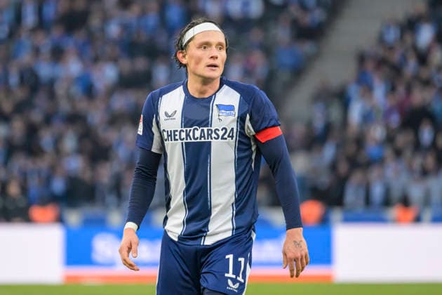 GER, Berlin, soccer, Hertha BSC vs 1 FC Magdeburg, DFB, 2nd Bundesliga, 2025 2026 season, f l t r Fabian Reese Hertha BSC , DFB DFL REGULATIONS PROHIBIT ANY USE OF PHOTOGRAPHS AS IMAGE SEQUENCES AND OR QUASI VIDEO, December 7, 2025, Copyright: HMBxMedia UwexKoch