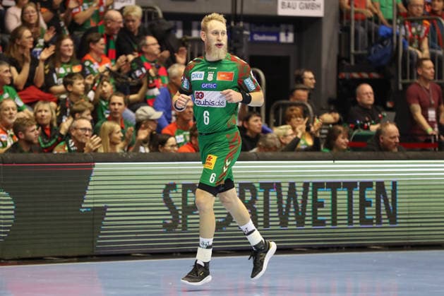 07 12 2025, xgox, Handball Daikin HBL SC Magdeburg FRISCH AUF Göppingen emspor, v l Matthias Musche Magdeburg, 6 Jubel, Torjubel, jubelt ueber das Tor, celebrate the goal, celebration Magdeburg