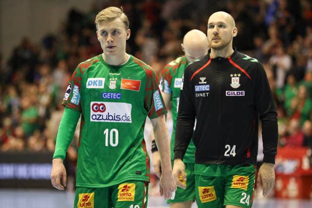 07 12 2025, xgox, Handball Daikin HBL SC Magdeburg FRISCH AUF Göppingen emspor, v l Gisli Thorgeir Kristjansson Magdeburg, 10 , Christian O Sullivan Magdeburg, 24 Magdeburg