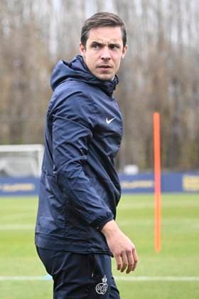 Royale Union Saint-Gilloise v Marseille - UEFA Champions League Media Activities 08 12 2025 ZAVENTEM, BELGIUM - DECEMBER 08 : Hubert David head coach of Union Saint-Gilloise pictured during a training session ahead of the UEFA Champions League 2025 26 League Phase MD6 match between Royale Union Saint-Gilloise and Marseille on December 8, 2025 in Zaventem, Belgium, 08 12 2025 Zaventem Belgium  Copyright: xPeterxDexVoechtx