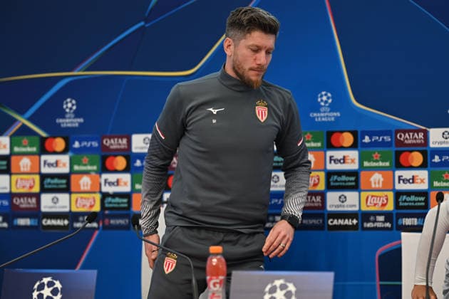 Ahead of Monaco v Galatasaray - UEFA Champions League CAP-D’AIL, FRANCE - DECEMBER 08: Sebastien Pocognoli, head coach of Monaco, attends a press conference, PK, Pressekonferenz ahead of the UEFA Champions League group stage week 6 match between Monaco and Galatasaray at the AS Monaco FC Training Center in Cap-d Ail, France on December 08, 2025. Mustafa Yalcin Anadolu Cap-d Ail France. Editorial use only. Please get in touch for any other usage.  Copyright: x2025xAnadoluxMustafaxYalcinx