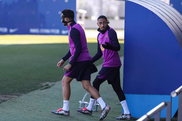 December 8, 2025, Sant Joan Despi, Barcelona, SPAIN: Raphinha during the training day of FC Barcelona, Barca ahead UEFA Champions League 2025 26, football match against Eintracht FrancfortÃ¢â‚¬¹Ã¢â‚¬¹ at Ciutat Esportiva Joan Gamper on December 08, 2025 in Sant Joan Despi, Barcelona, Spain. Sant Joan Despi SPAIN - ZUMAa181 20251208_zaa_a181_003 Copyright: xJavierxBorregox