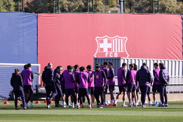 December 8, 2025, Sant Joan Despi, Barcelona, SPAIN: Players during the training day of FC Barcelona, Barca ahead UEFA Champions League 2025 26, football match against Eintracht FrancfortÃ¢â‚¬¹Ã¢â‚¬¹ at Ciutat Esportiva Joan Gamper on December 08, 2025 in Sant Joan Despi, Barcelona, Spain. Sant Joan Despi SPAIN - ZUMAa181 20251208_zaa_a181_014 Copyright: xJavierxBorregox
