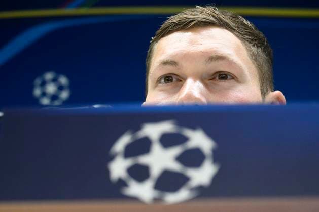 Royale Union Saint-Gilloise v Marseille - UEFA Champions League Media Activities 08 12 2025 ANDERLECHT, BELGIUM - DECEMBER 08 : Scherpen Kjell goalkeeper of Union Saint-Gilloise talking to the press during a press conference, PK, Pressekonferenz ahead of the UEFA Champions League 2025 26 League Phase MD6 match between Royale Union Saint-Gilloise and Marseille on December 8, 2025 in Anderlecht, Belgium, 08 12 2025 Anderlecht Belgium  Copyright: xPeterxDexVoechtx