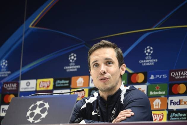 Royale Union Saint-Gilloise v Marseille - UEFA Champions League Media Activities 08 12 2025 ANDERLECHT, BELGIUM - DECEMBER 08 : Hubert David head coach of Union Saint-Gilloise talking to the press during a press conference, PK, Pressekonferenz ahead of the UEFA Champions League 2025 26 League Phase MD6 match between Royale Union Saint-Gilloise and Marseille on December 8, 2025 in Anderlecht, Belgium, 08 12 2025 Anderlecht Belgium  Copyright: xPeterxDexVoechtx