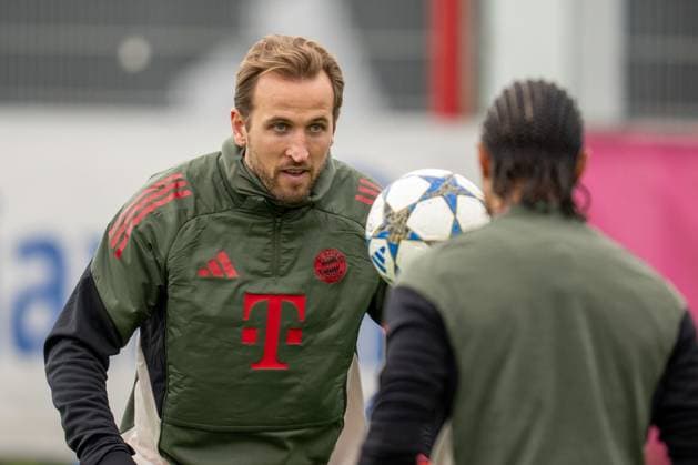 Harry Kane 9 FC Bayern Muenchen , Final training, FC Bayern Muenchen vs Sporting Lisbon, Football, Champions League, 08 12 2025 Muenchen Bayern Germany Copyright: xkolbert-press MarcxMarasescux