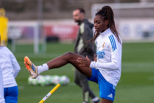 December 8, 2025, Madrid, Madrid, Spain: NAOMI FELLER of Real Madrid Femenino CF during training prior to the Women s Champions League match between REAL MADRID and VFL WOLFSBURG, December 8, 2025, Valdebebas, Madrid, Spain. Madrid Spain - ZUMAc312 20251208_zsp_c312_359 Copyright: xOscarxManuelxSanchezx